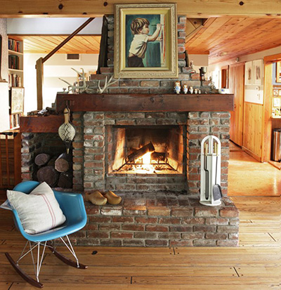 Joni Mitchell fireplace